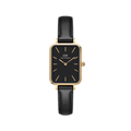 DW Quadro Pressed Sheffield Black Gold Watch